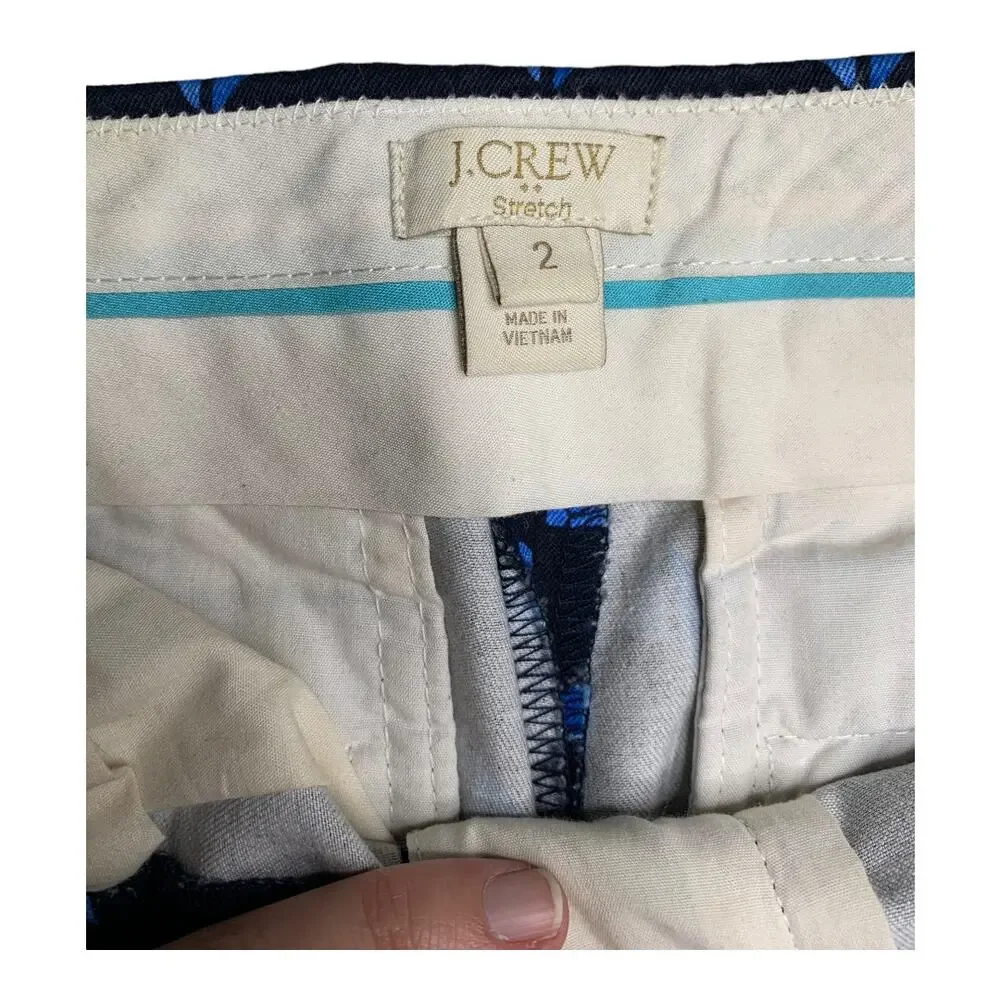 J. Crew geometric pattern shorts stretch size 2